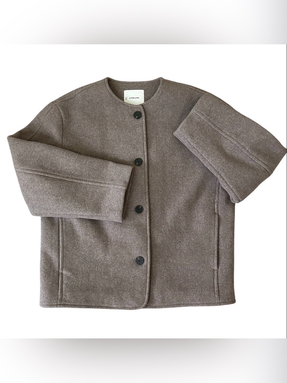 Everlane Cocoon Coat In Wool Taupe Women’s Large